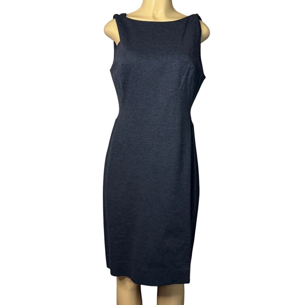 MM LaFleur The Lydia Dress Textured Ponte Sleeveless Charcoal Gray Size 14 NWT